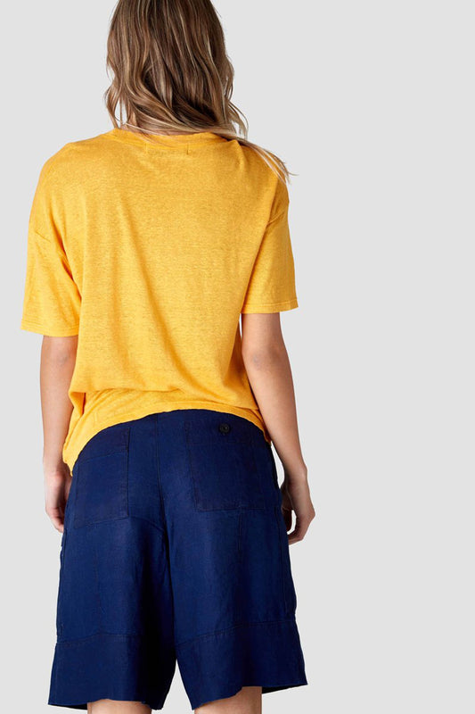 majaji sunflower orange linen by Kings Of Indigo