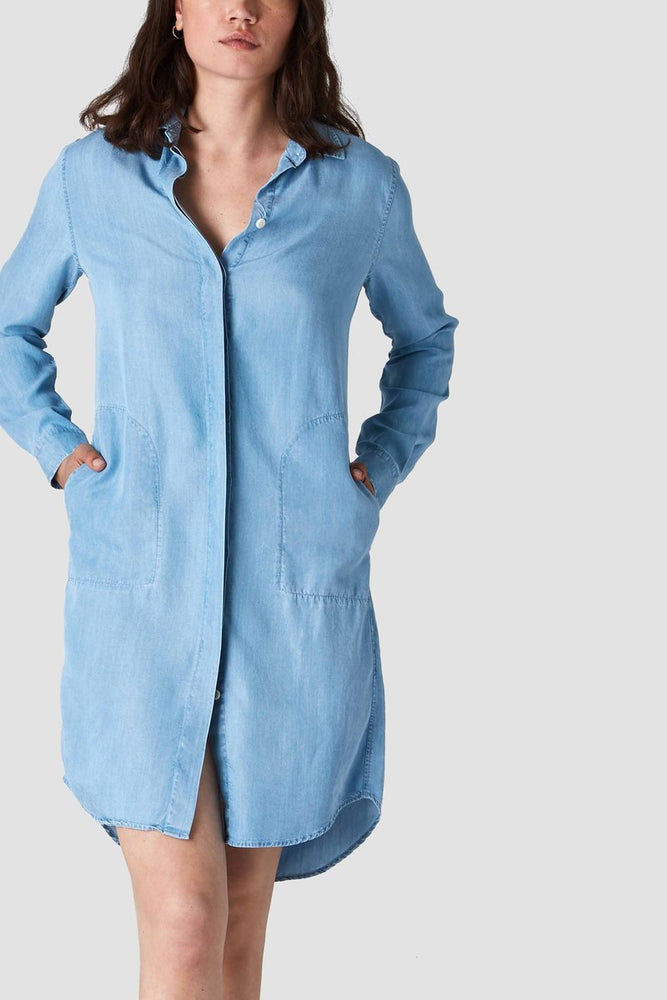 priscilla shirt dress blue by Kings Of Indigo at thegreenlabels