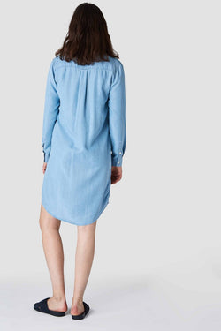 priscilla shirt dress blue by Kings Of Indigo at thegreenlabels