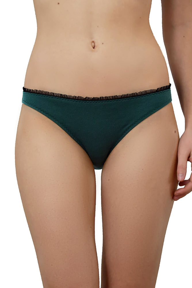 Shop la  ¯ta panties dark green by Olly Lingerie on thegreenlabels.com
