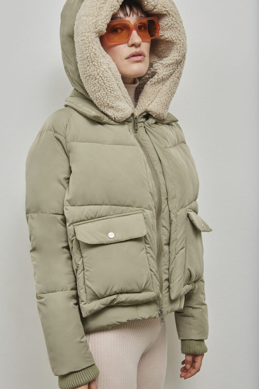 Shop leicester jacket pale olive by Embassy of Bricks and Logs at thegreenlabels
