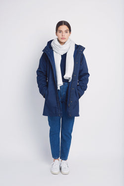 woven scarf light grey by Alpaca Loca on thegreenlabels.com