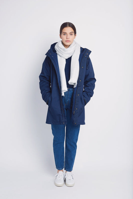 woven scarf light grey by Alpaca Loca on thegreenlabels.com