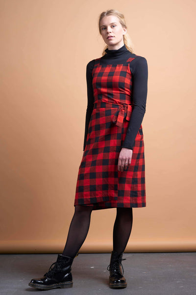 lilith big check dress by Armedangels on thegreenlabels.com