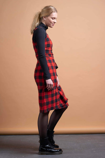 lilith big check dress by Armedangels on thegreenlabels.com