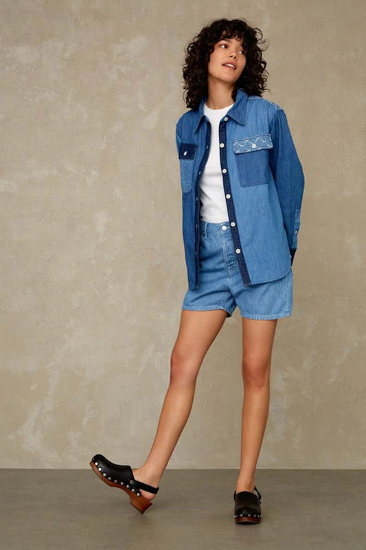 Shop Kings Of Indigo liora shorts | clean light