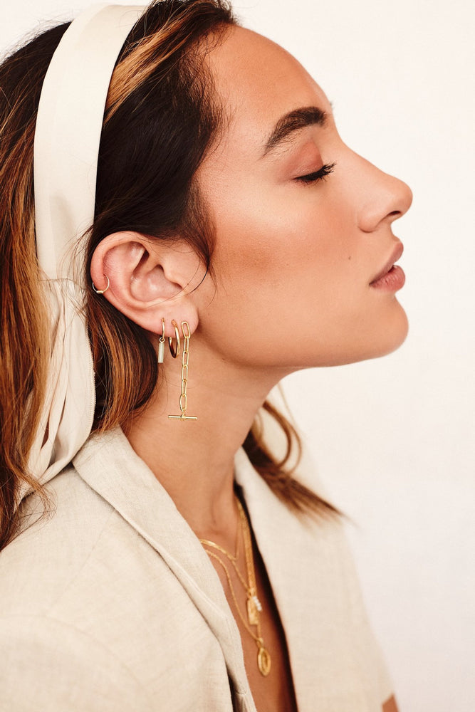 shop lore earrings gold by flawed at thegreenlabels