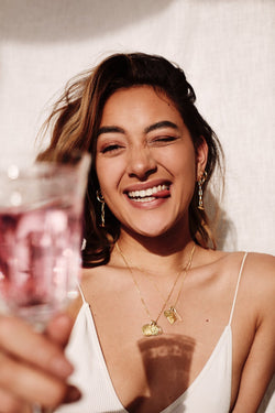 shop lore earrings gold by flawed at thegreenlabels