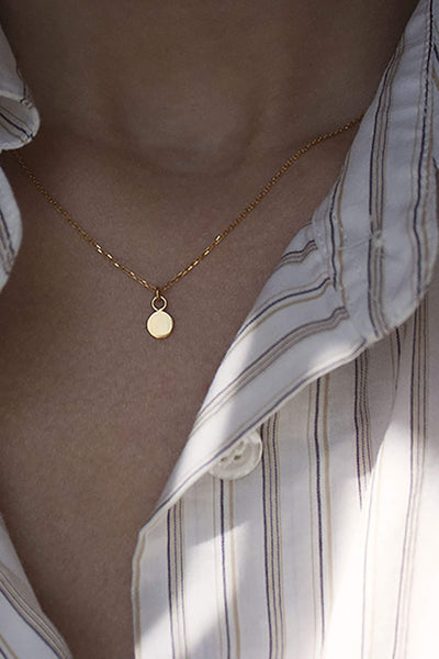 lumi necklace gold by Neinties on thegreenlabels.com