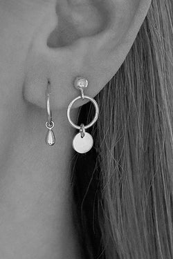 lunar earring sterling silver by Neinties on thegreenlabels.com