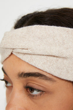 shop maritaa headband light caramel melange by armedangels at thegreenlabels