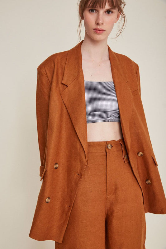 martia blazer camel by Rita Row at thegreenlabels