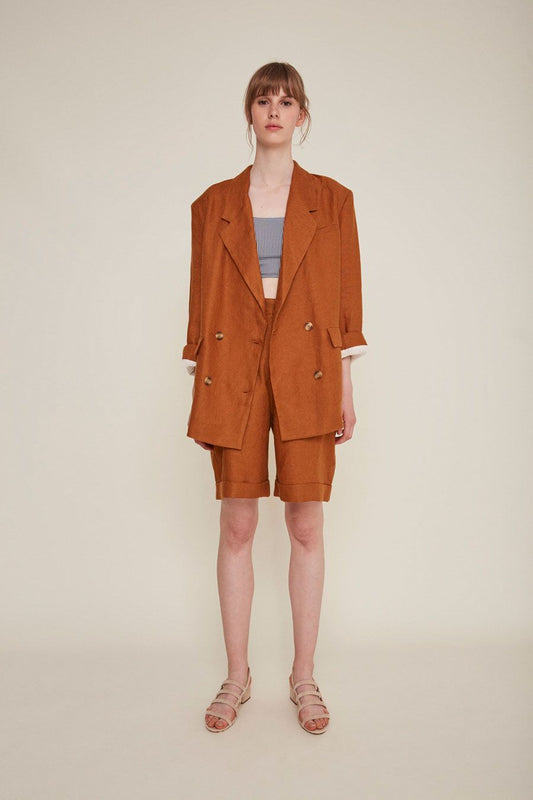 martia blazer camel by Rita Row at thegreenlabels