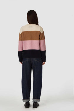 shop may sweater stripe bold pink by kings of indigo at thegreenlabels