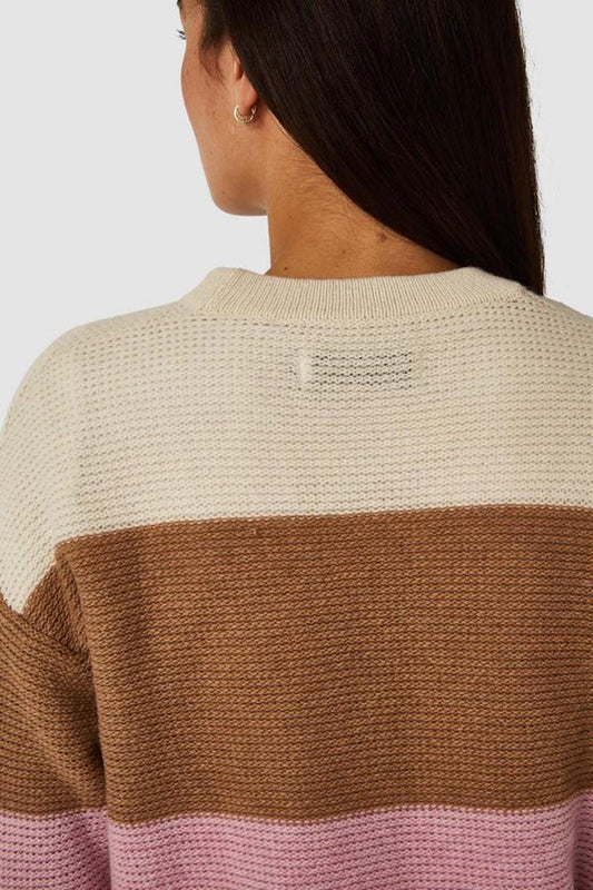 shop may sweater stripe bold pink by kings of indigo at thegreenlabels