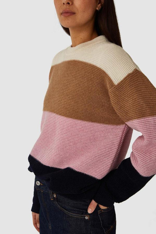 shop may sweater stripe bold pink by kings of indigo at thegreenlabels