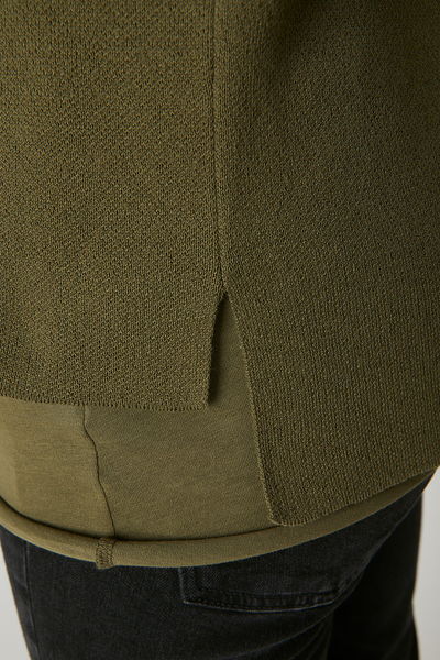 yunaa pullover moss green by ARMEDANGELS on thegreenlabels.com