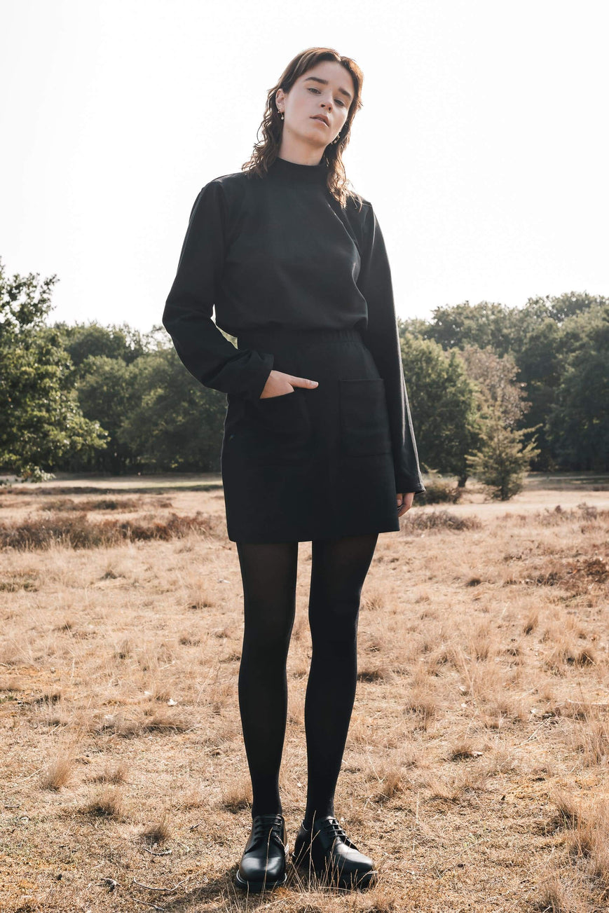 rib skirt black by Signe on thegreenlabels.com