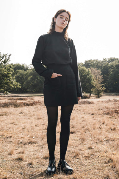 rib skirt black by Signe on thegreenlabels.com