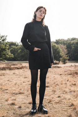 highneck sweatshirt black by Signe on thegreenlabels.com
