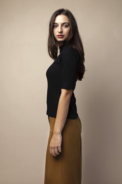 nina rib black top by JAN’N JUNE on thegreenlabels