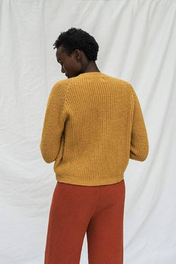 anna wool cardigan mustard