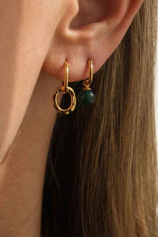 ocean earring hoop gold by Neinties on thegreenlabels.com