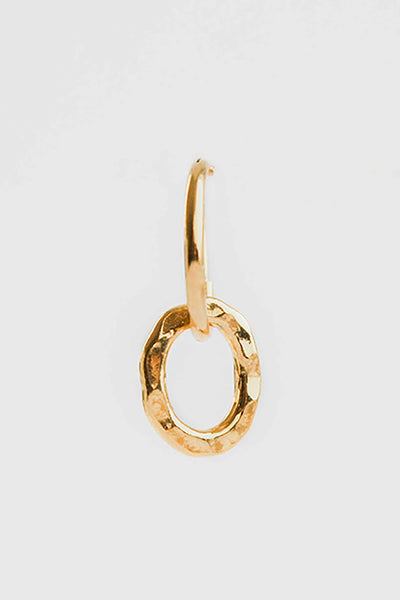 ocean earring hoop gold by Neinties on thegreenlabels.com