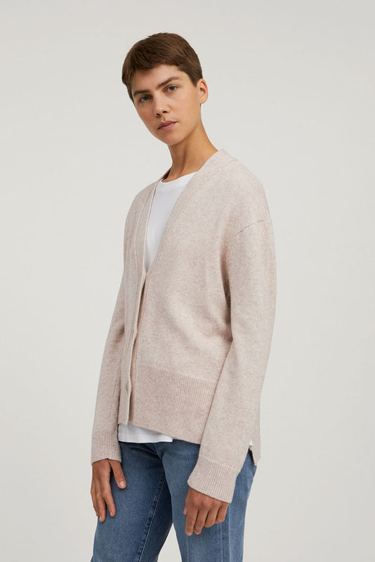 shop olenkaa cardigan light caramel melange by armedangels at thegreenlabels