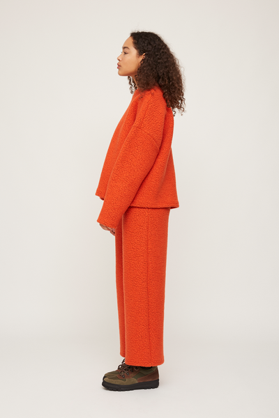 textured sweater orange