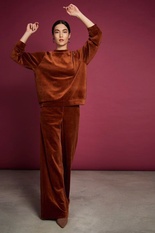 shop toulon o-sweater brick by jan n june at thegreenlabels