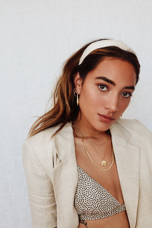 shop oval necklace gold by flawed at thegreenlabels