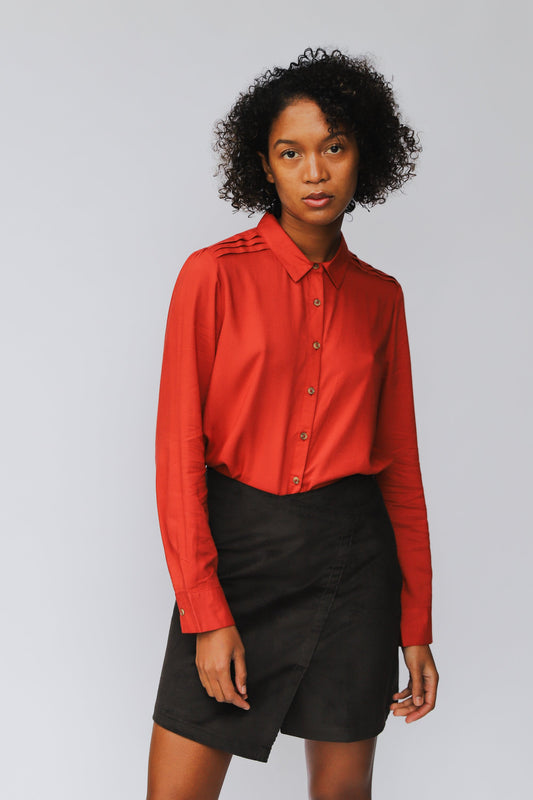 shop mini skirt guadalupe brownblack by Jan 'n june at thegreenlabels