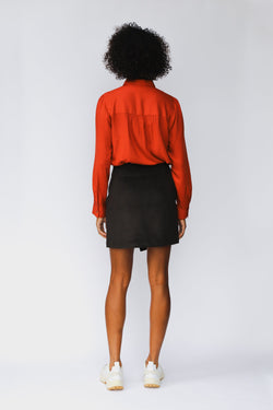 shop mini skirt guadalupe brownblack by Jan 'n june at thegreenlabels