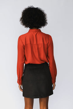 shop maya blouse barn red by j-lab3l at thegreenlabels