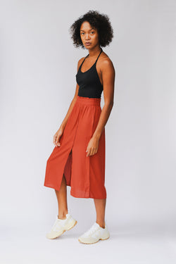 shop bodhi midi skirt barn red by J-LAB3L at thegreenlabels