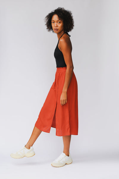 shop bodhi midi skirt barn red by J-LAB3L at thegreenlabels