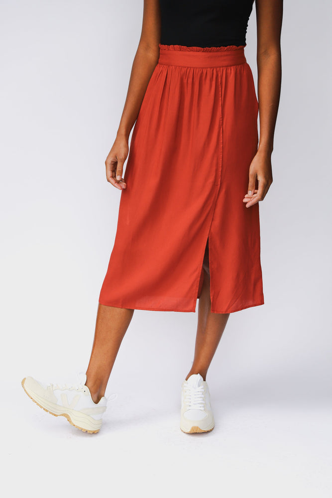 shop bodhi midi skirt barn red by J-LAB3L at thegreenlabels