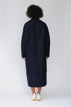 shop carran coat navy by LangerChen at thegreenlabels