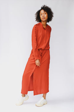 shop nupur maxi dress barn red by J-LAB3L at thegreenlabels
