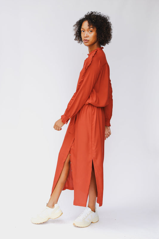 shop nupur maxi dress barn red by J-LAB3L at thegreenlabels