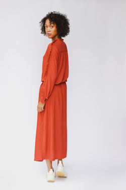 shop nupur maxi dress barn red by J-LAB3L at thegreenlabels