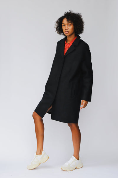 shop taree coat carbon by langerchen at thegreenlabels
