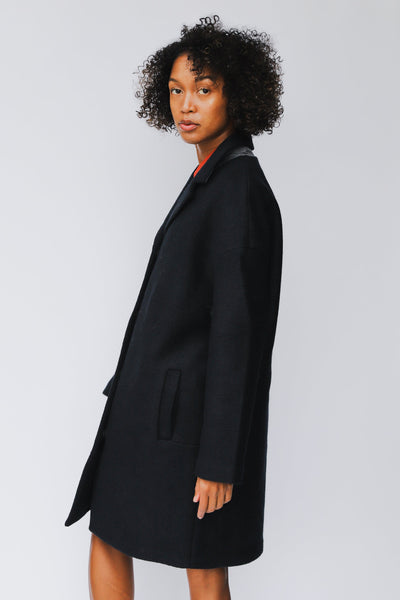 shop taree coat carbon by langerchen at thegreenlabels
