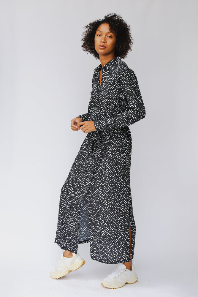 shop nalini maxi dress animal dot by J-LAB3L at thegreenlabels