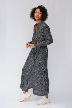 shop nalini maxi dress animal dot by J-LAB3L at thegreenlabels