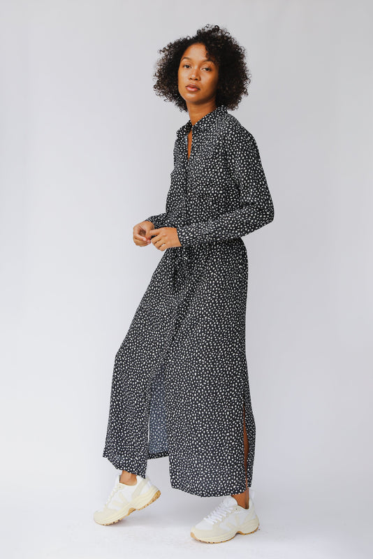 shop nalini maxi dress animal dot by J-LAB3L at thegreenlabels