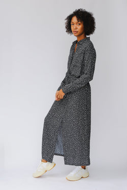 shop nalini maxi dress animal dot by J-LAB3L at thegreenlabels