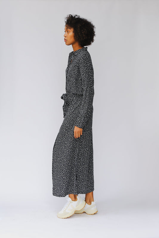 shop nalini maxi dress animal dot by J-LAB3L at thegreenlabels