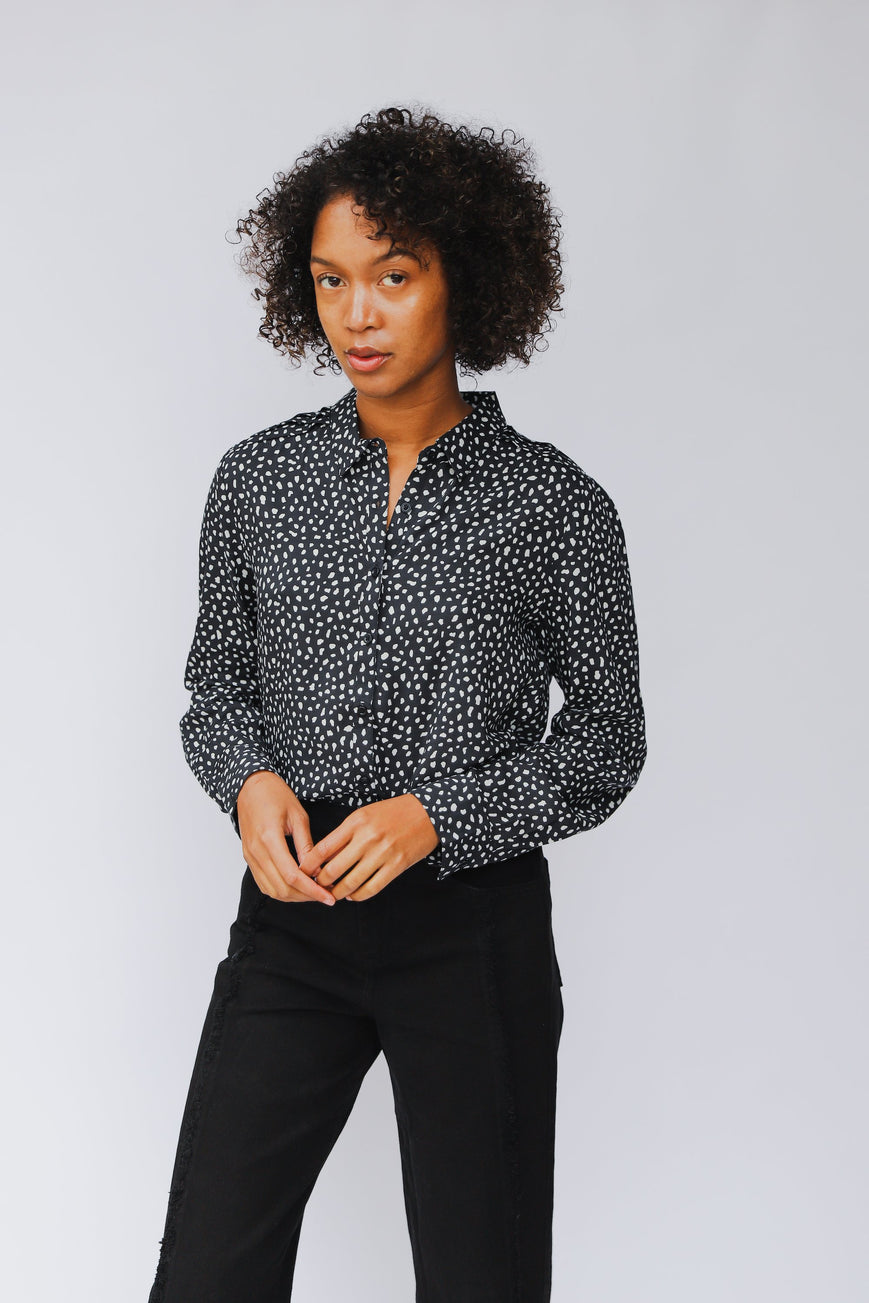 shop maya blouse animal dot by j-lab3l at thegreenlabels
